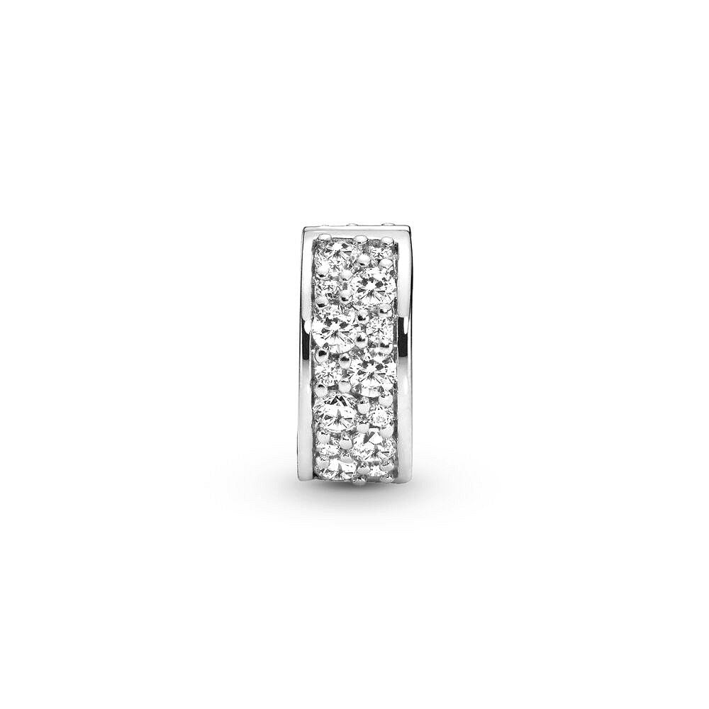Pandora Clear Pavé Clip Bedel zilver - 791817CZ