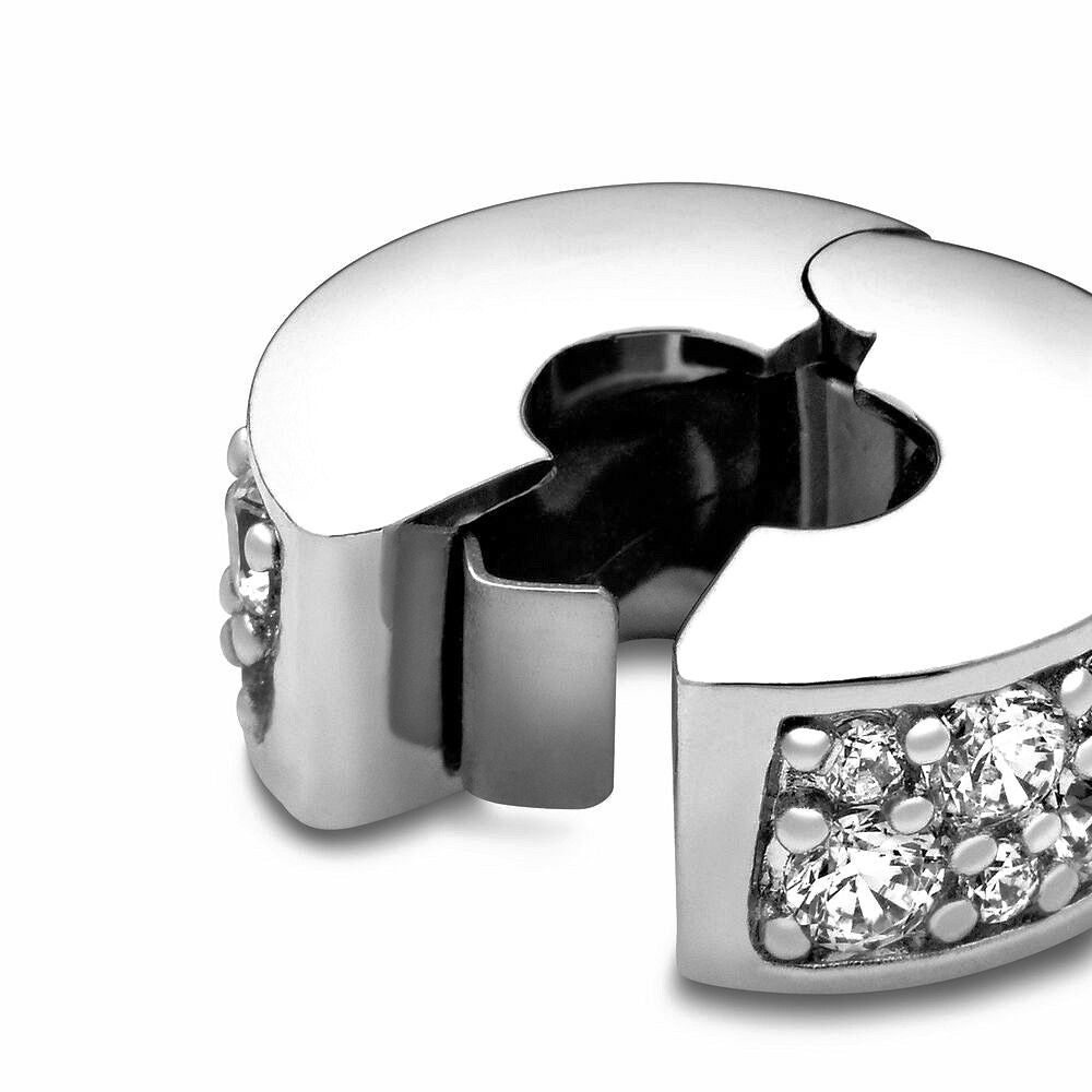 Pandora Clear Pavé Clip Bedel zilver - 791817CZ