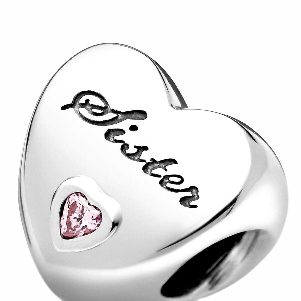 Pandora Zus Hart Bedel zilver roze - 791946PCZ