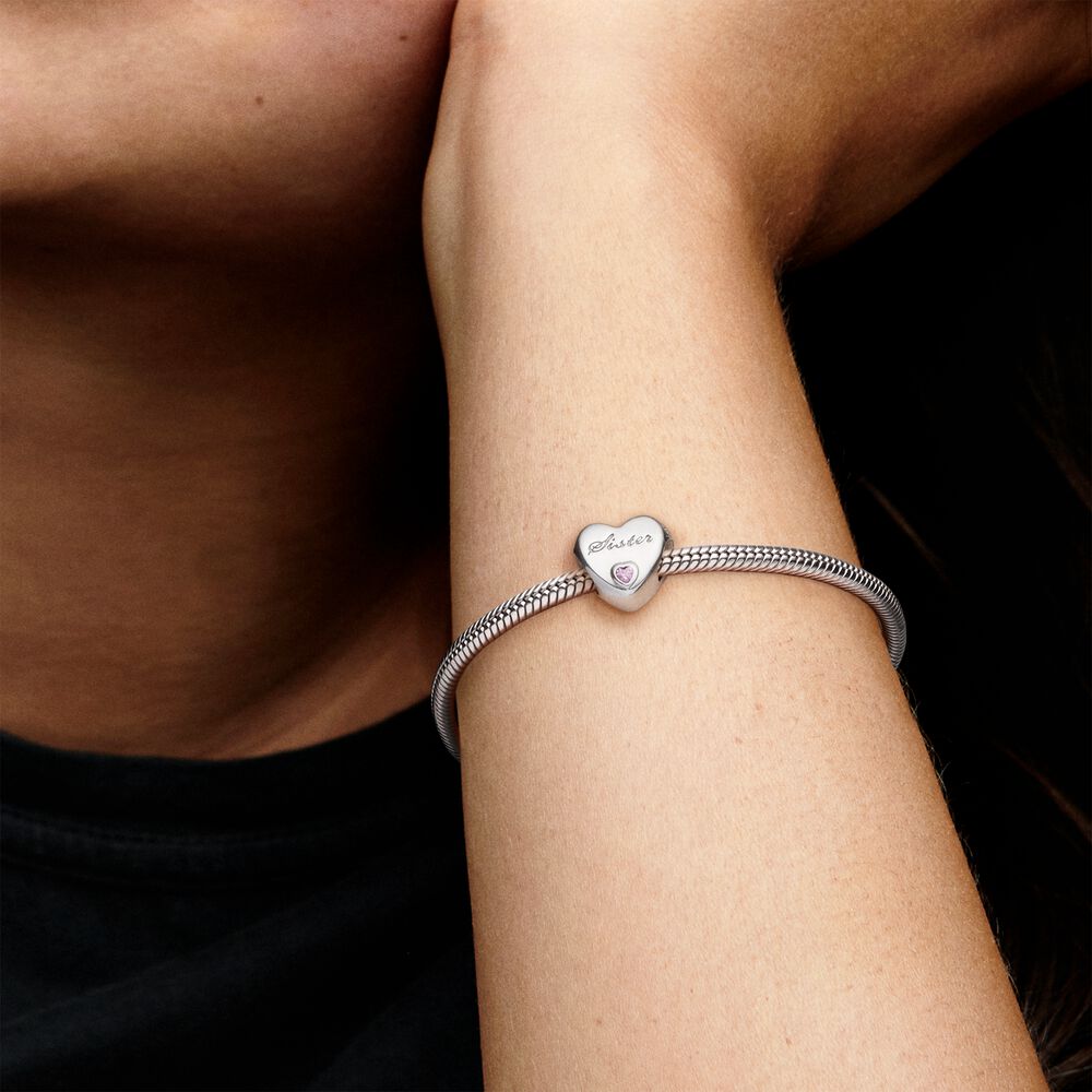 Pandora Zus Hart Bedel zilver roze - 791946PCZ