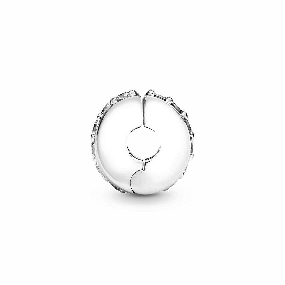 Pandora Clear Sparkling Row Clip Bedel zilver - 791972CZ