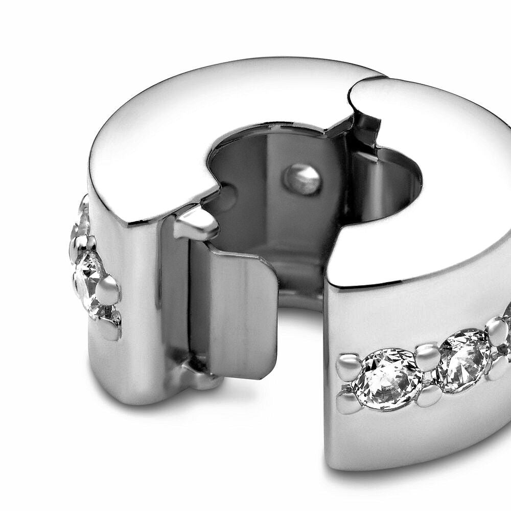 Pandora Clear Sparkling Row Clip Bedel zilver - 791972CZ