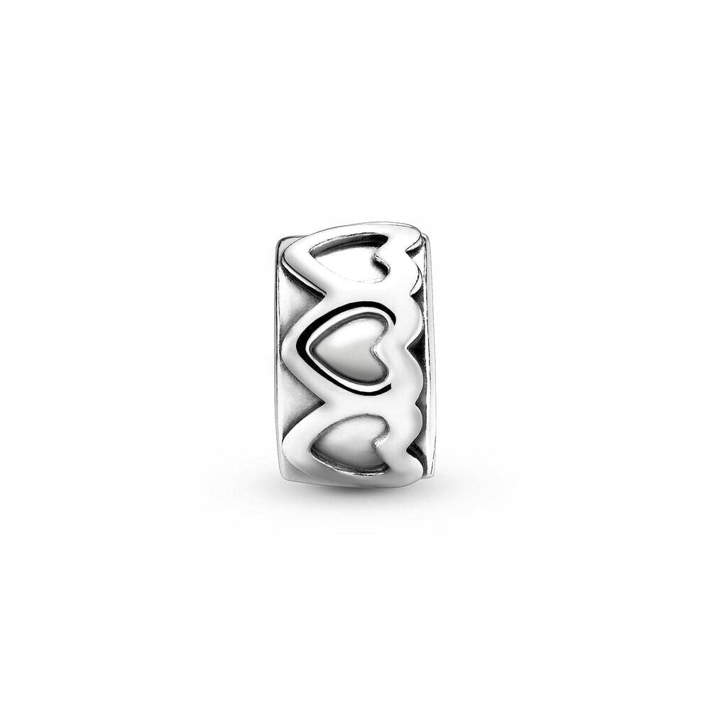 Pandora Band of Hearts Clip Bedel zilver - 791978