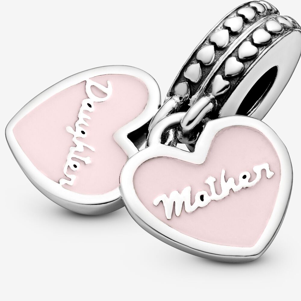 Pandora Mother & Daughter Hearts Hangende Bedel zilver - 792072EN40