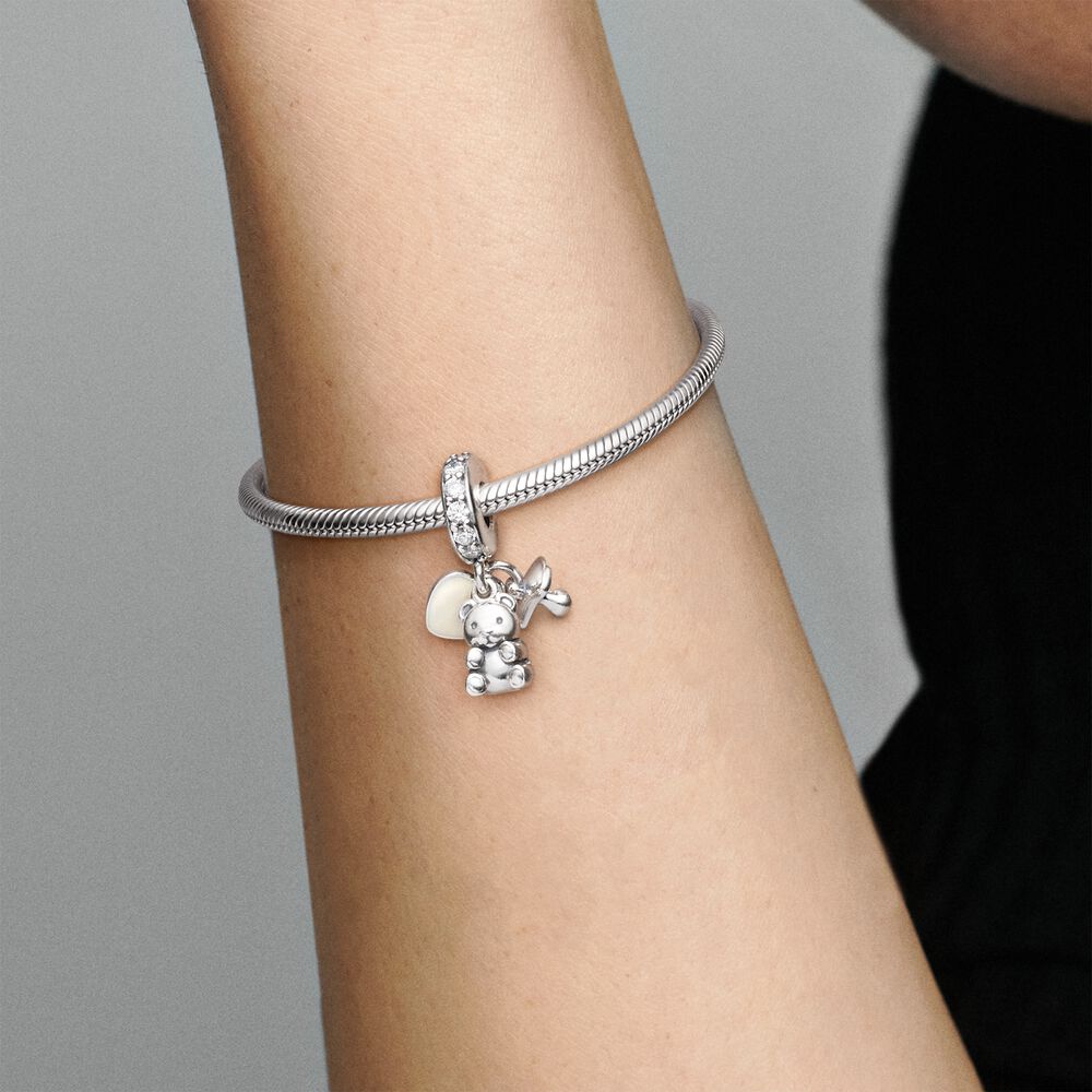 Pandora Baby Teddybeer Hangende Bedel zilver - 792100CZ