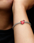 Pandora Metallic Red Christmas Heart Charm 792336C01, exclusief en kwalitatief hoogwaardig. Ontdek nu!