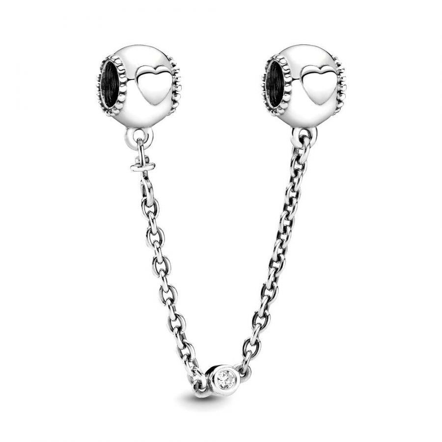 Pandora Reliëf Harten Veiligheidsketting Clip 796457CZ, exclusief en kwalitatief hoogwaardig. Ontdek nu!