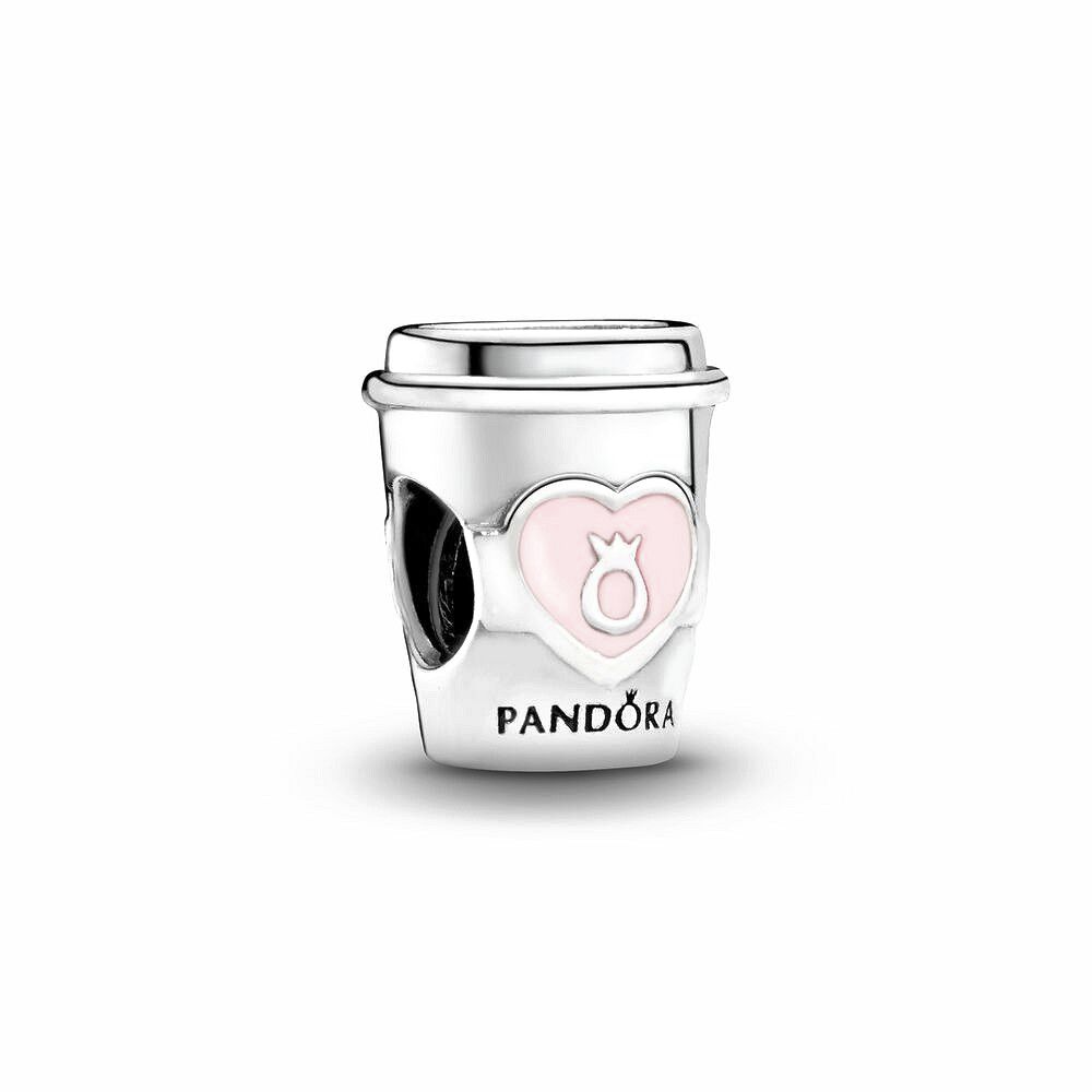 Pandora Even Pauze Koffiekopje Bedel zilver - 797185EN160