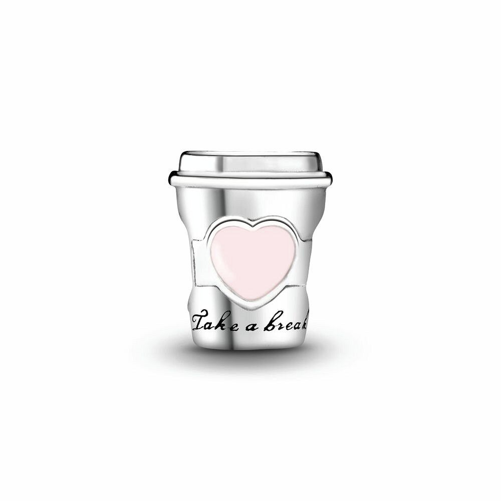 Pandora Even Pauze Koffiekopje Bedel zilver - 797185EN160