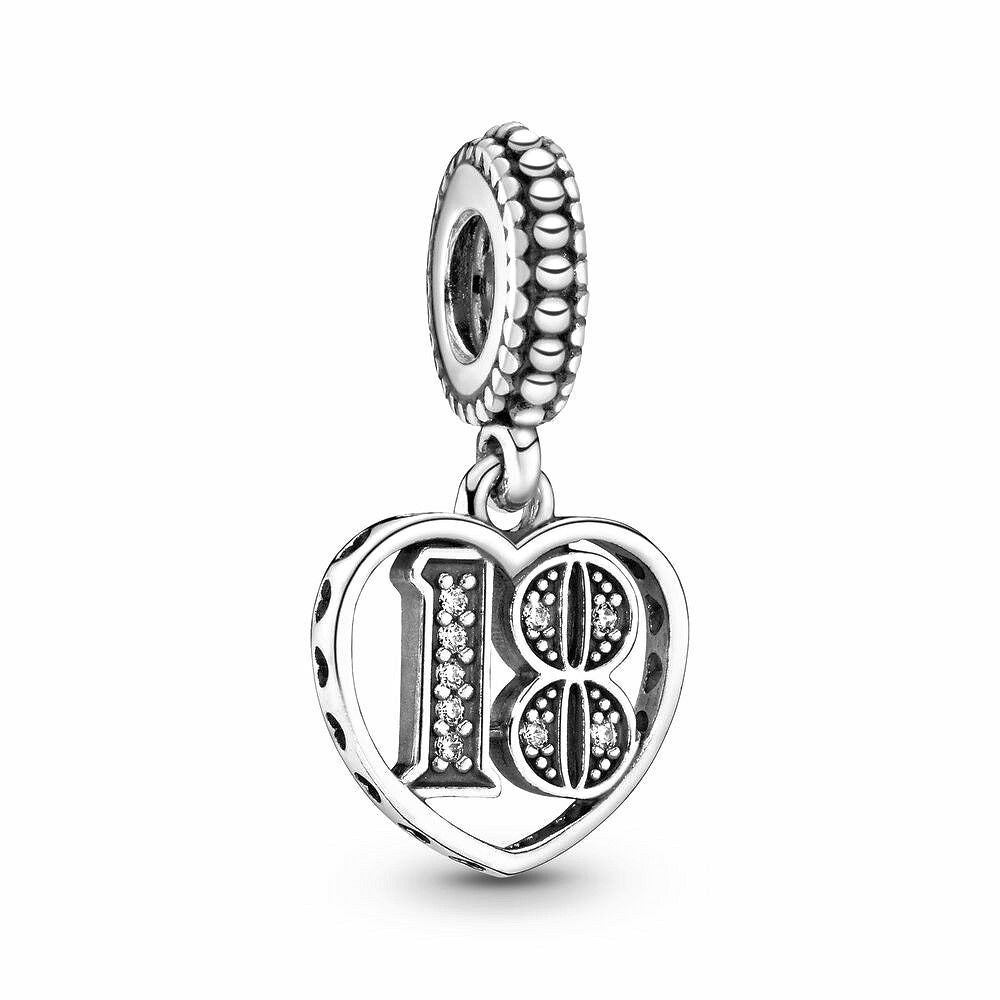 Pandora 18e Verjaardag Hangende Bedel zilver - 797262CZ