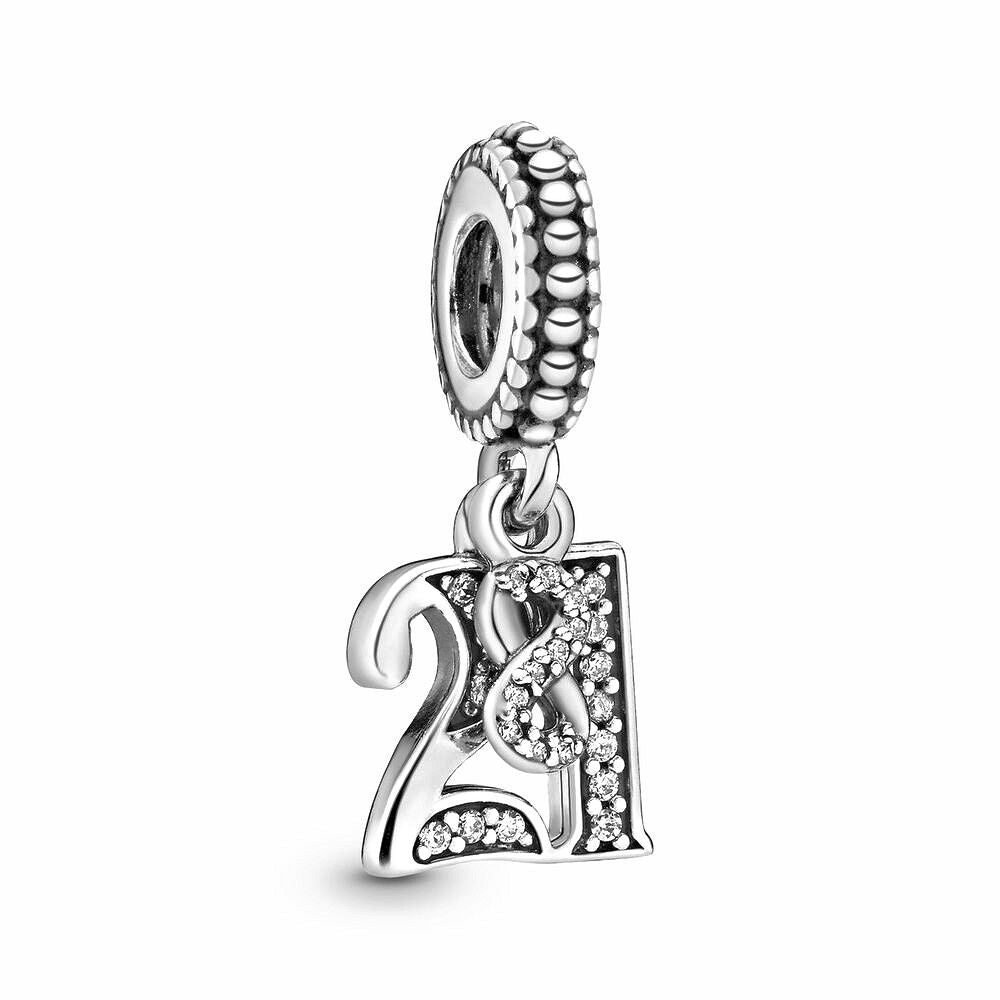 Pandora 21e Verjaardag Hangende Bedel zilver - 797263CZ