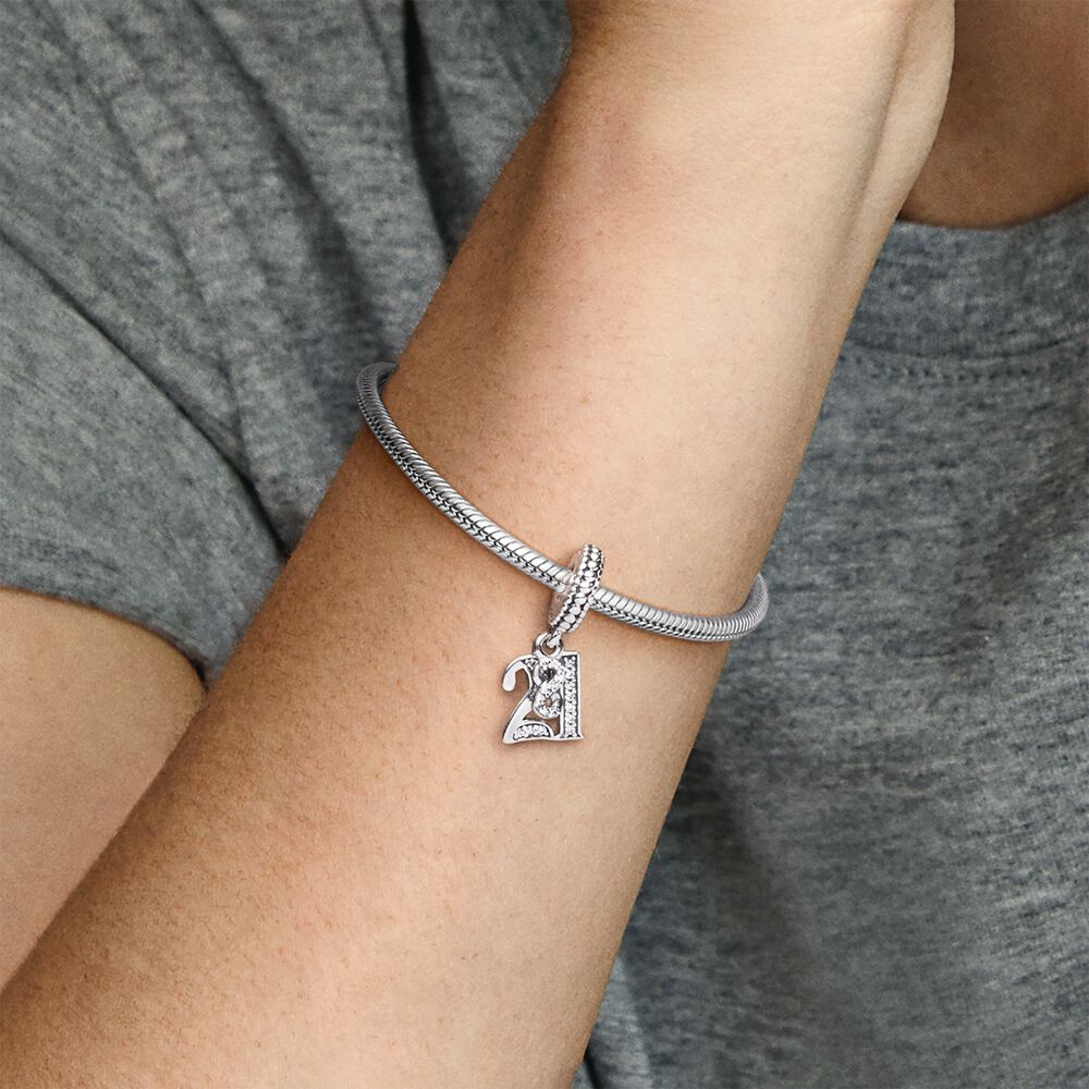 Pandora 21e Verjaardag Hangende Bedel zilver - 797263CZ