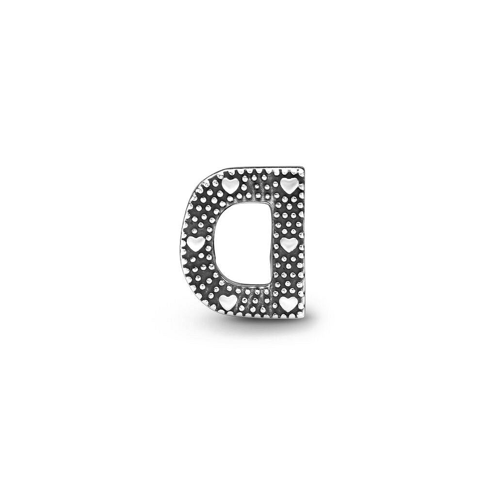 Pandora Letter D Alfabetbedel zilver - 797458