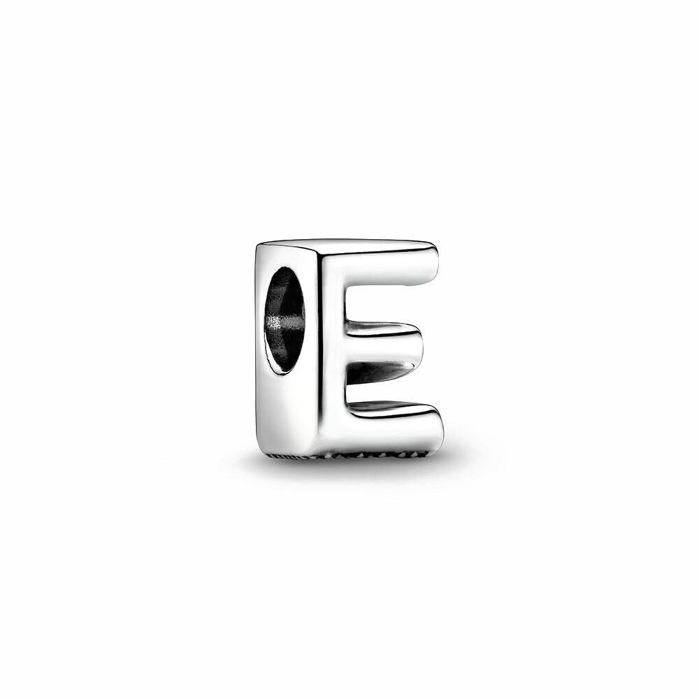 Pandora Letter E Alfabetbedel zilver - 797459