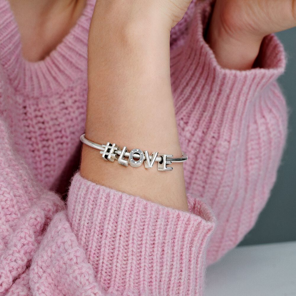 Pandora Letter E Alfabetbedel zilver - 797459
