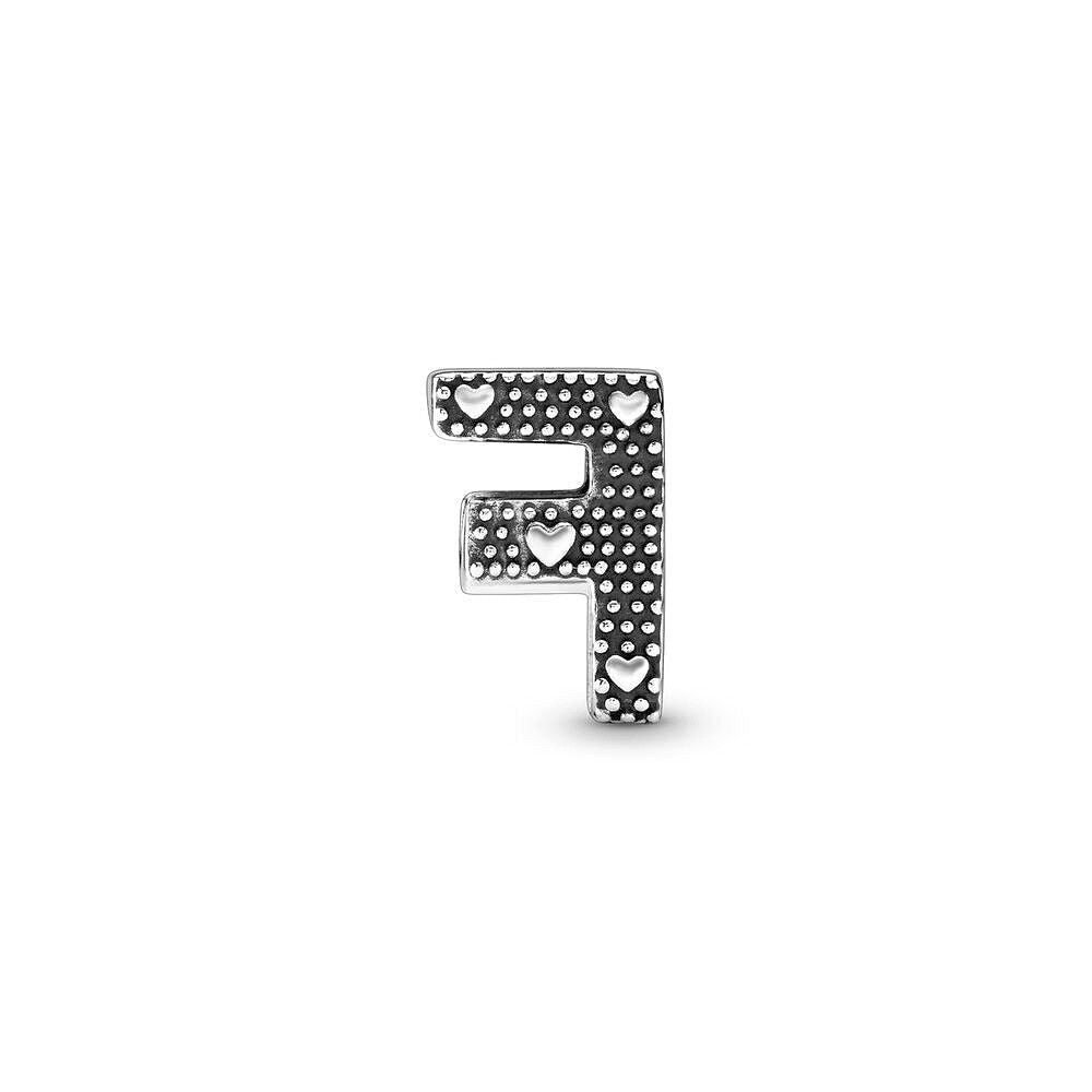 Pandora Letter F Alfabetbedel zilver - 797460