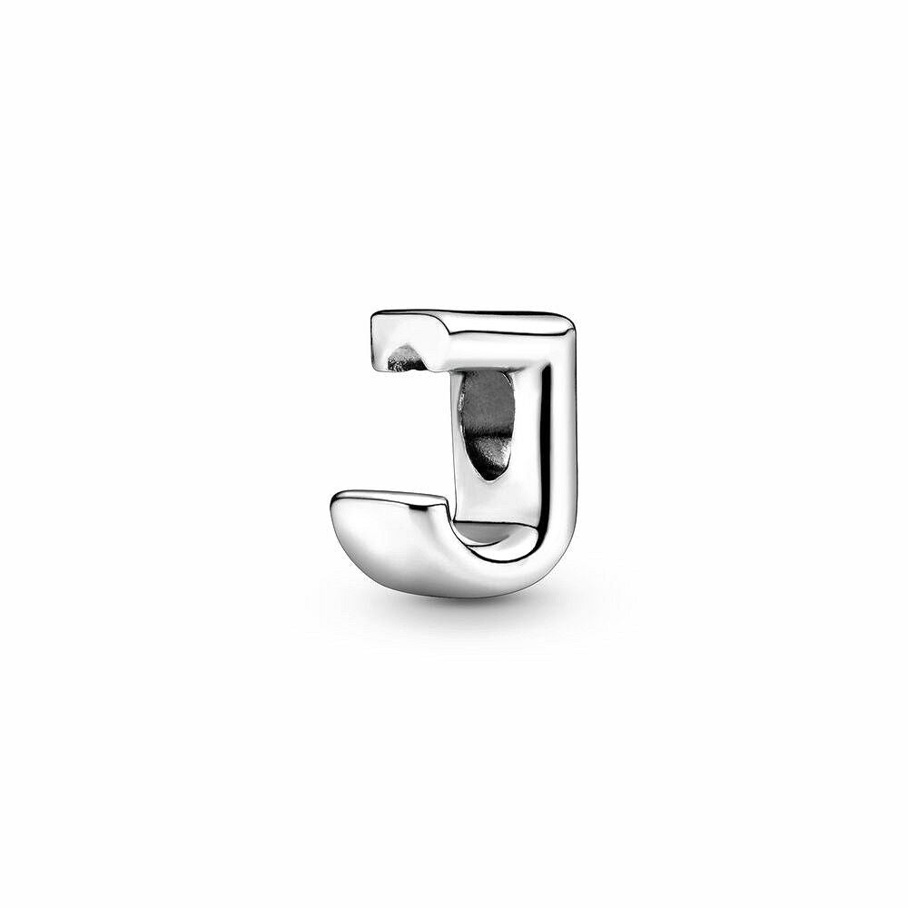 Pandora Letter J Alfabetbedel zilver - 797464