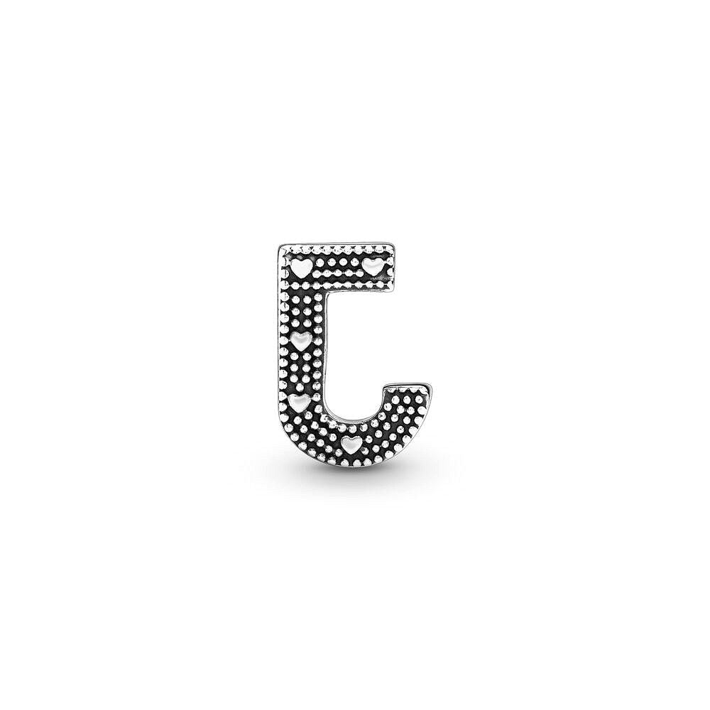 Pandora Letter J Alfabetbedel zilver - 797464