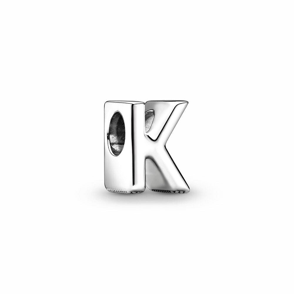 Pandora Letter K Alfabetbedel zilver - 797465