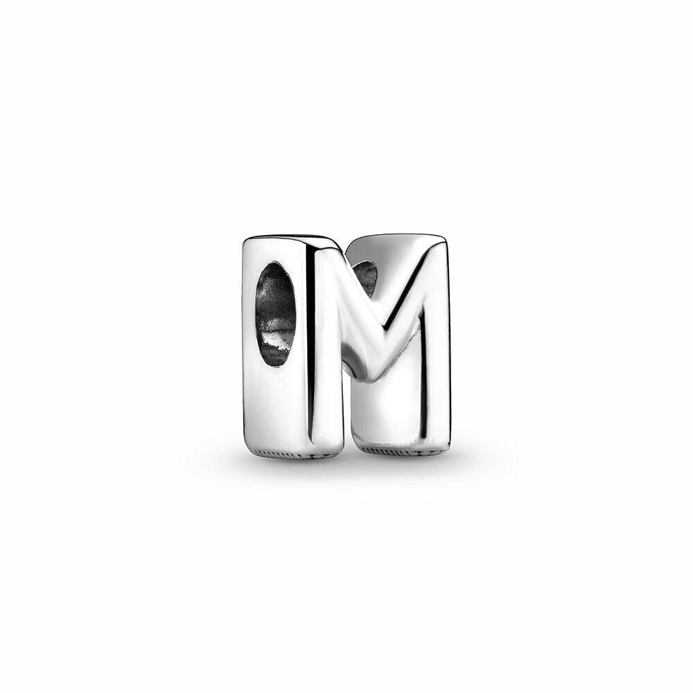 Pandora Letter M Alfabetbedel zilver - 797467