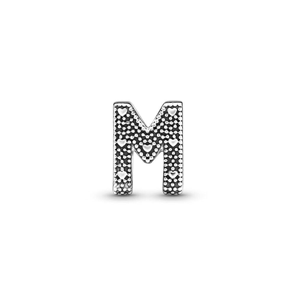 Pandora Letter M Alfabetbedel zilver - 797467