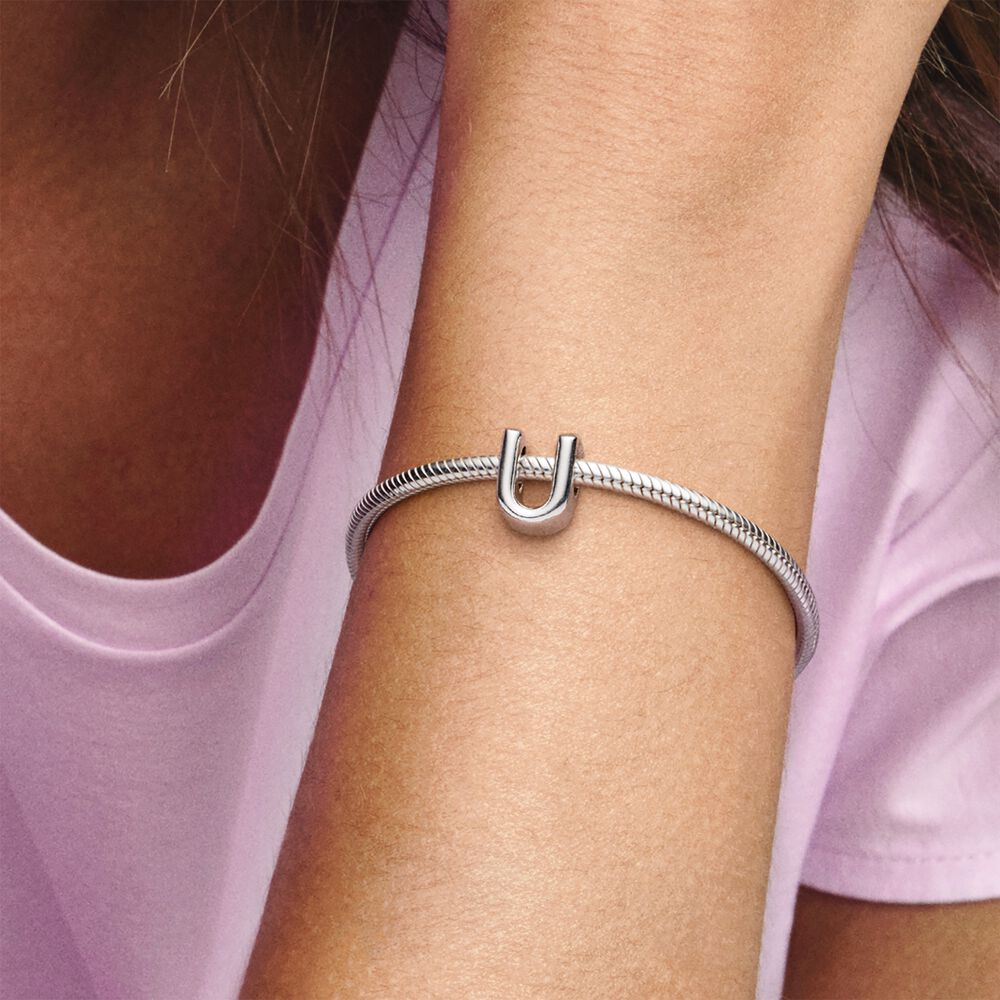 Pandora Letter U Alfabetbedel zilver - 797475