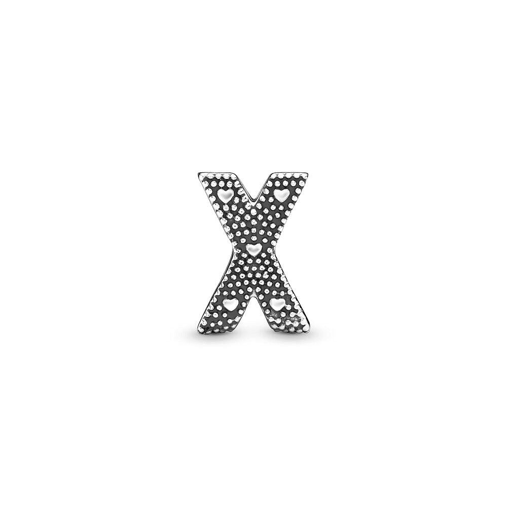 Pandora Letter X Alfabetbedel zilver - 797478