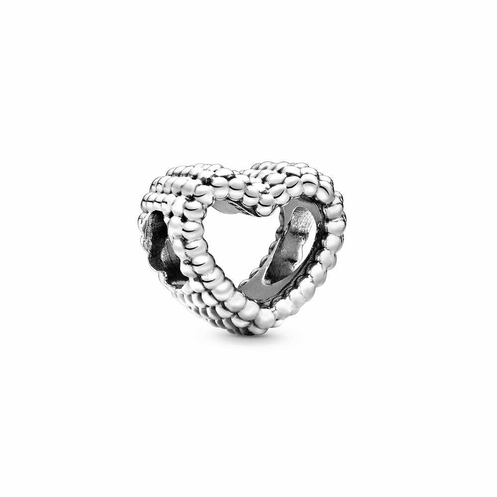 Pandora Met Kralen Bezet Open Hart Bedel zilver - 797516