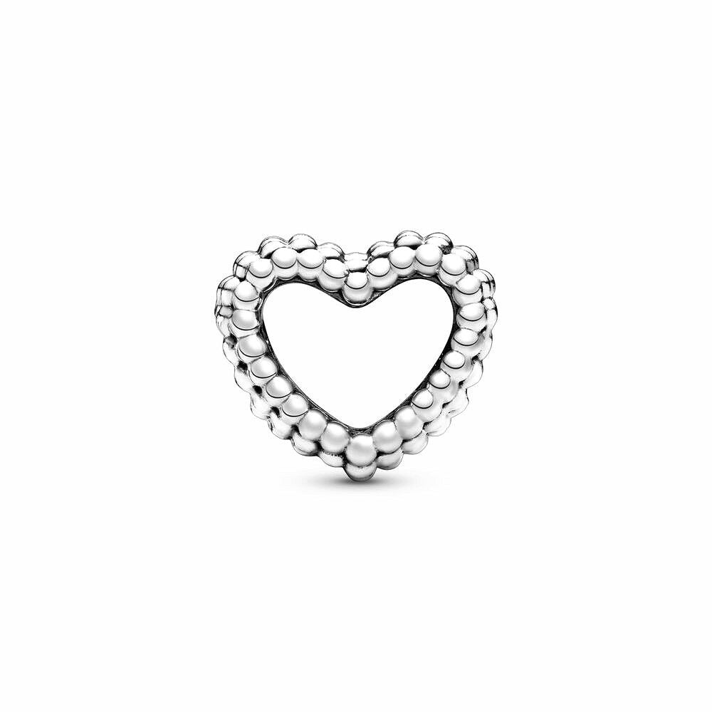 Pandora Met Kralen Bezet Open Hart Bedel zilver - 797516