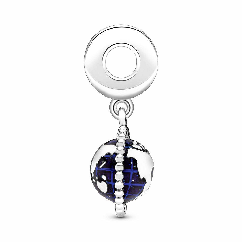 Pandora Spinning Globe Hangende Bedel zilver - 798021CZ