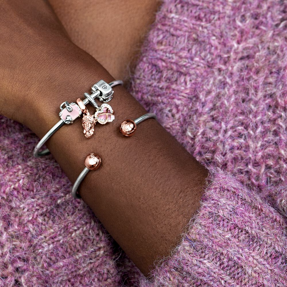 Pandora Roze Reistas Bedel zilver - 798063EN124