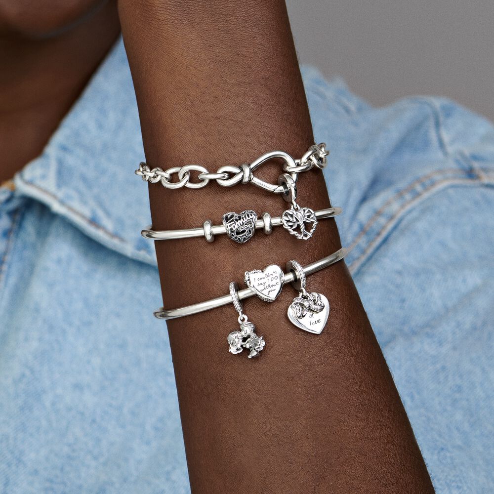 Pandora Familie Hart Bedel zilver - 798571C00