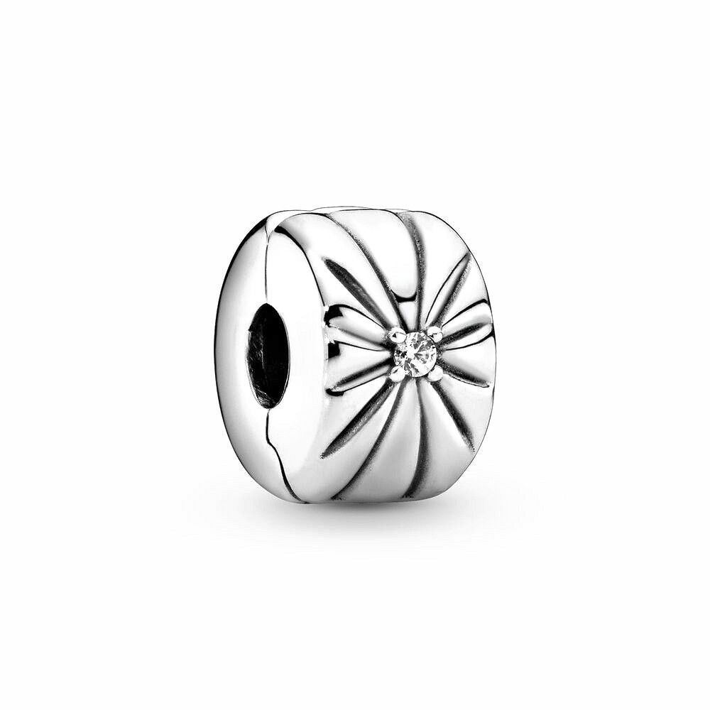 Pandora Sparkling Sunburst Clip Bedel zilver - 798614C01