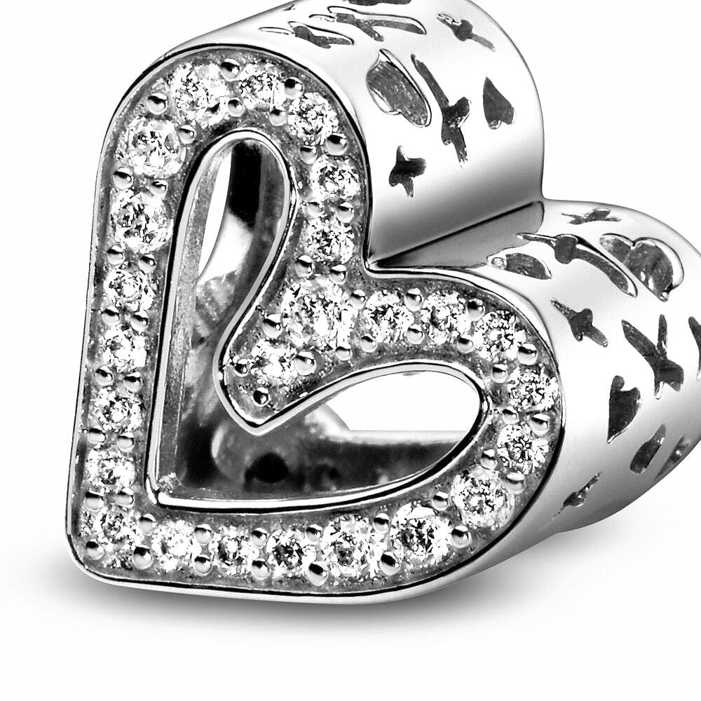 Pandora Sprankelende Vrije Hand Hart Bedel zilver - 798692C01
