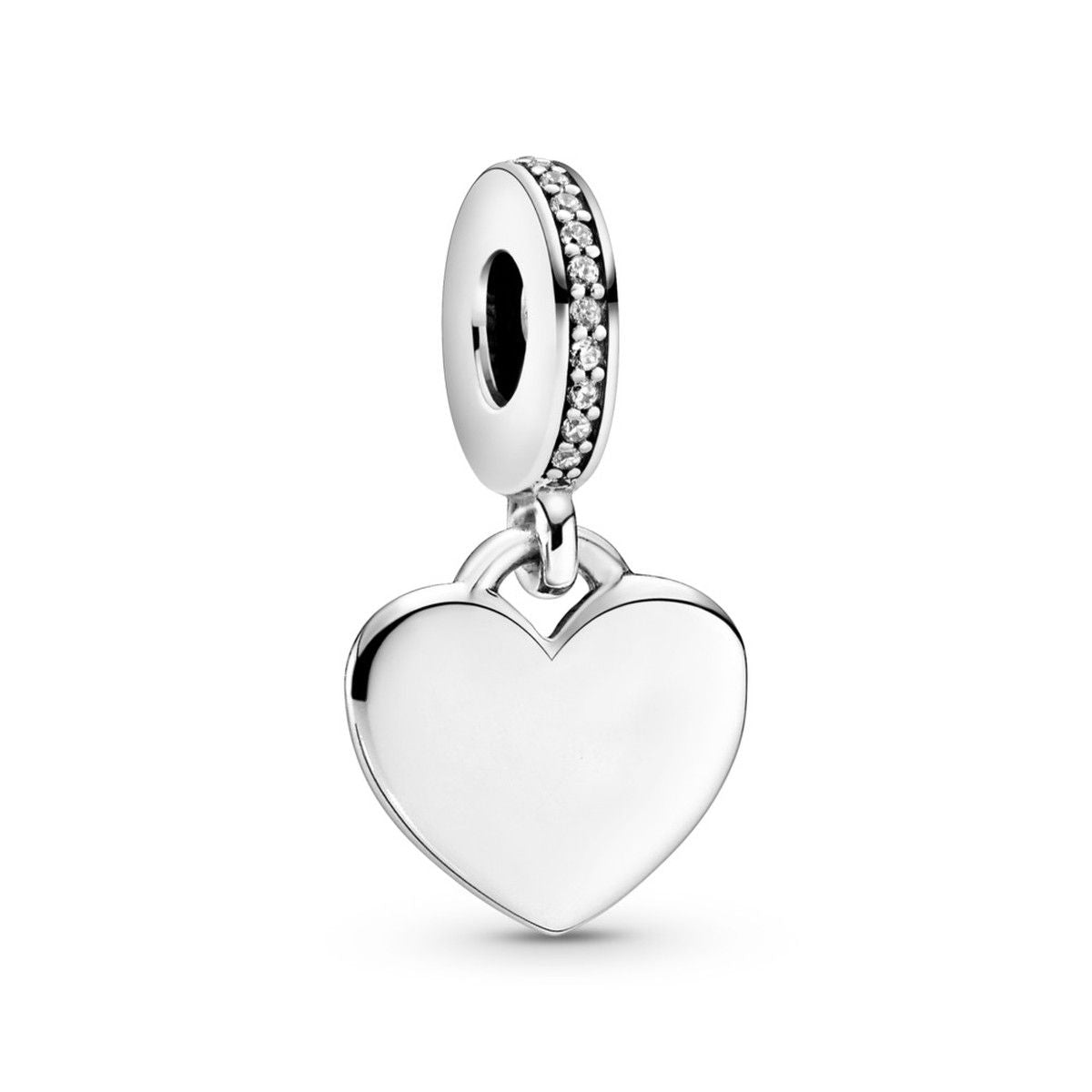 Pandora Graveerbare hartvormige hangende bedel zilver - 798761C01