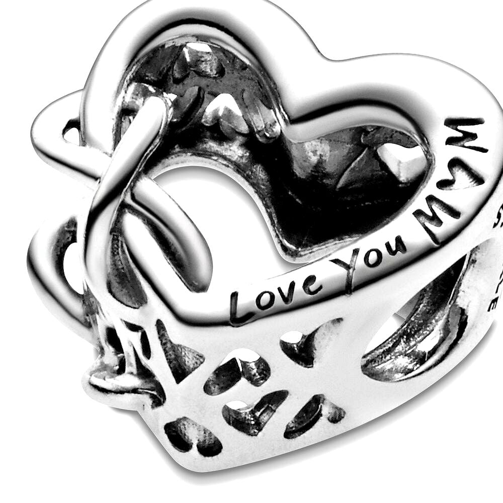 Pandora Oneindig Hart Bedel met Tekst 'Love You Mum' zilver - 798825C00