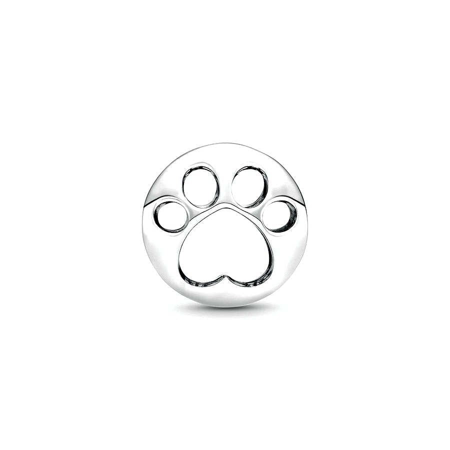 Pandora Opengewerkte Pootafdruk Bedel zilver - 798869C00