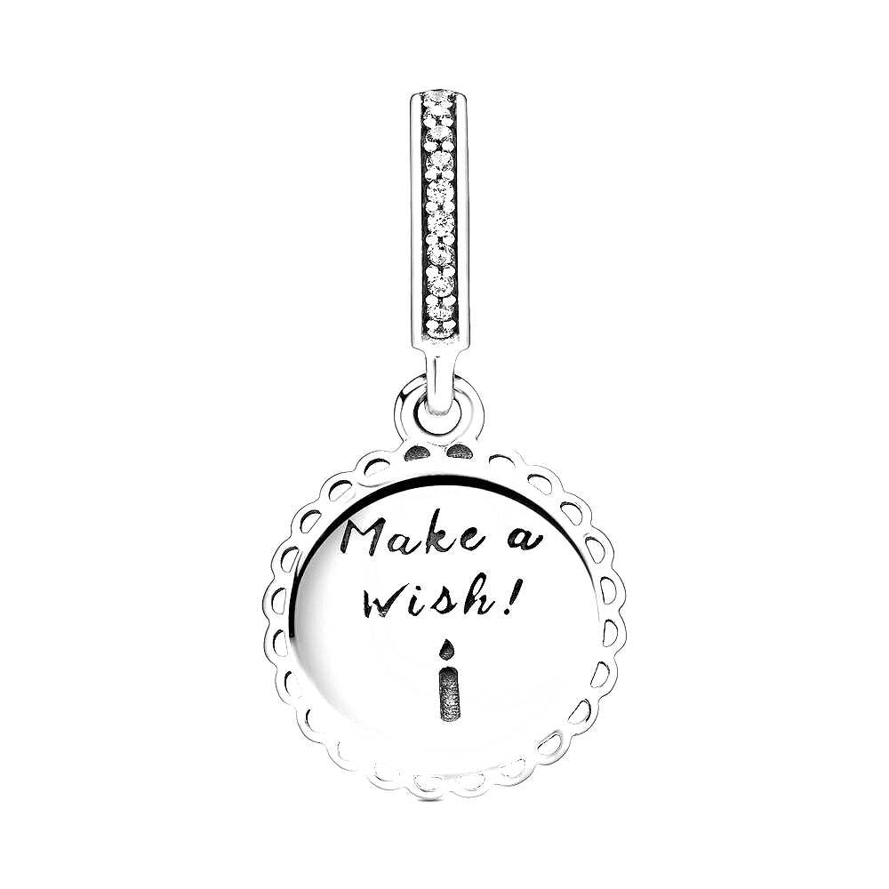 Pandora Pink Birthday Cake Hangende Bedel zilver - 798888C01