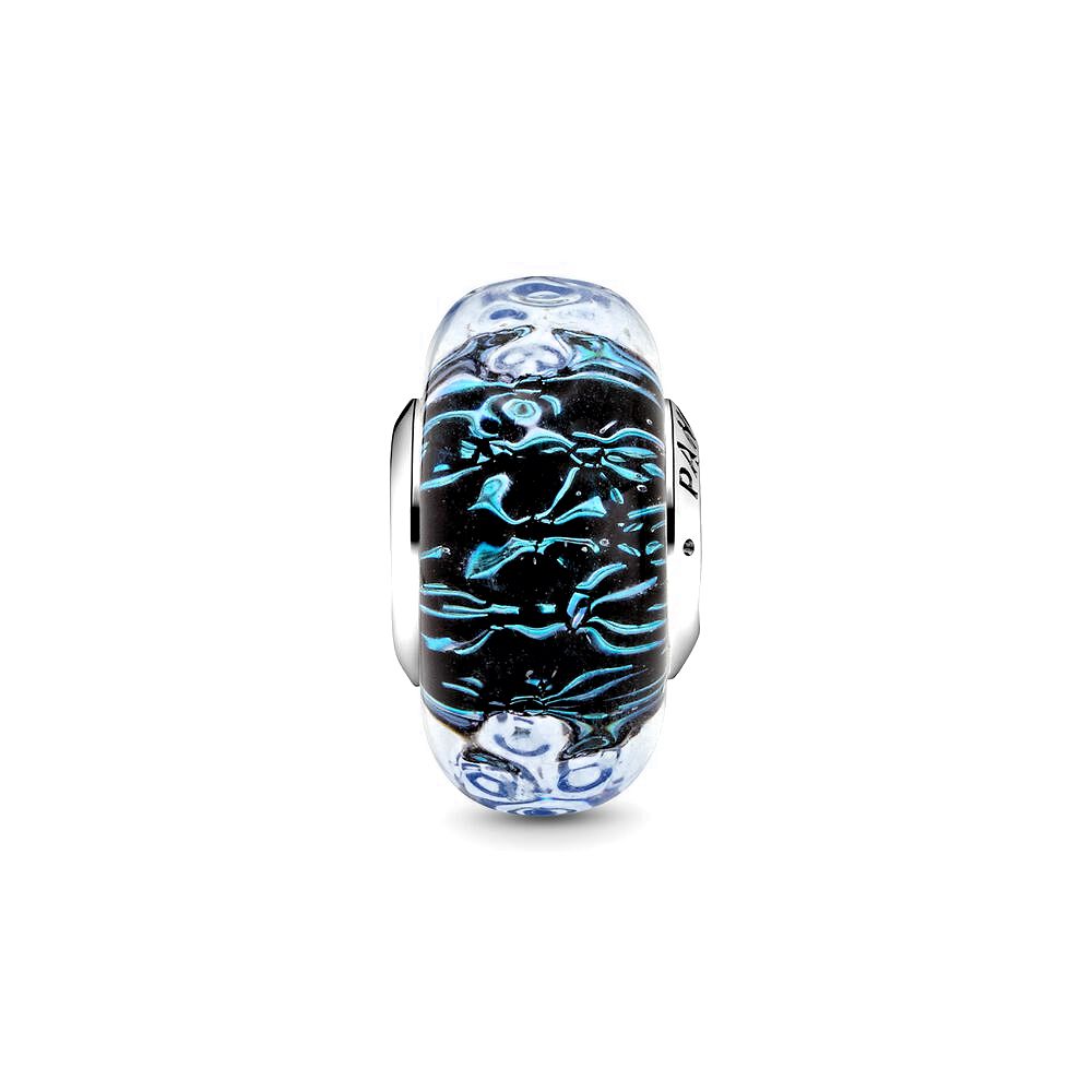 Pandora Golvende Donkerblauwe Bedel zilver - 798938C00