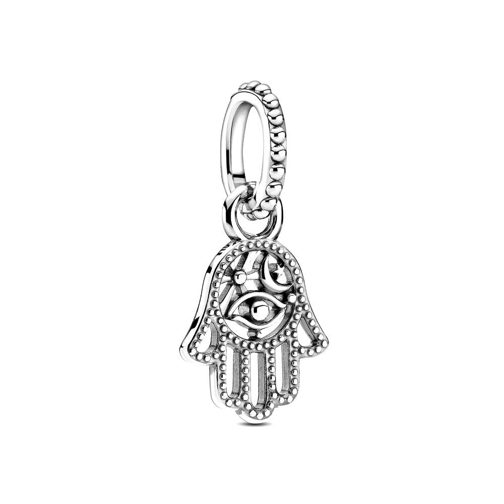 Pandora Protective Hamsa Hand Dangle Charm zilver - 799144C00