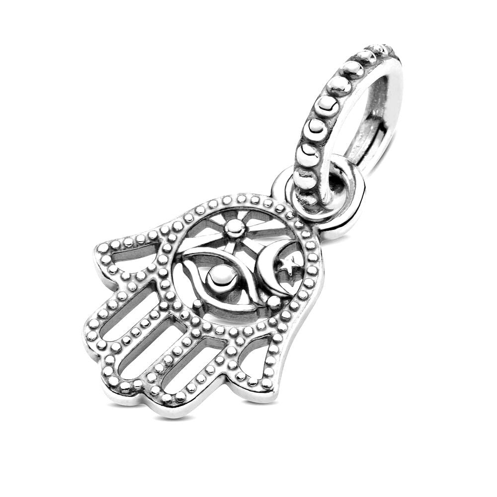 Pandora Protective Hamsa Hand Dangle Charm zilver - 799144C00