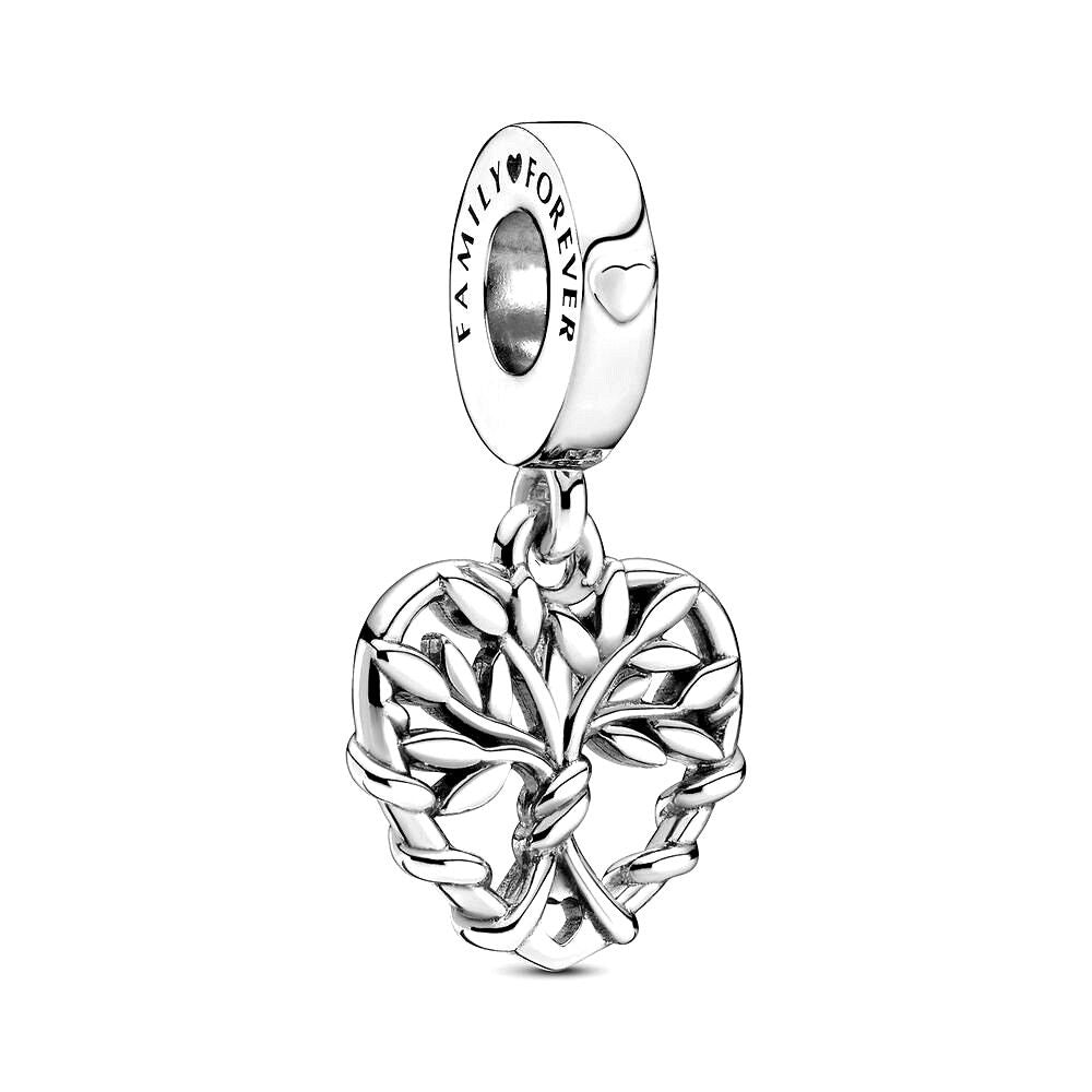 Pandora Heart Family Tree Dangle Charm zilver - 799149C00