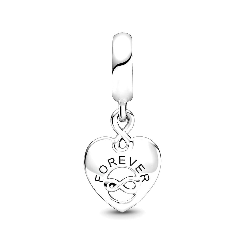 Pandora Friends Forever Heart Dangle Charm zilver - 799294C01