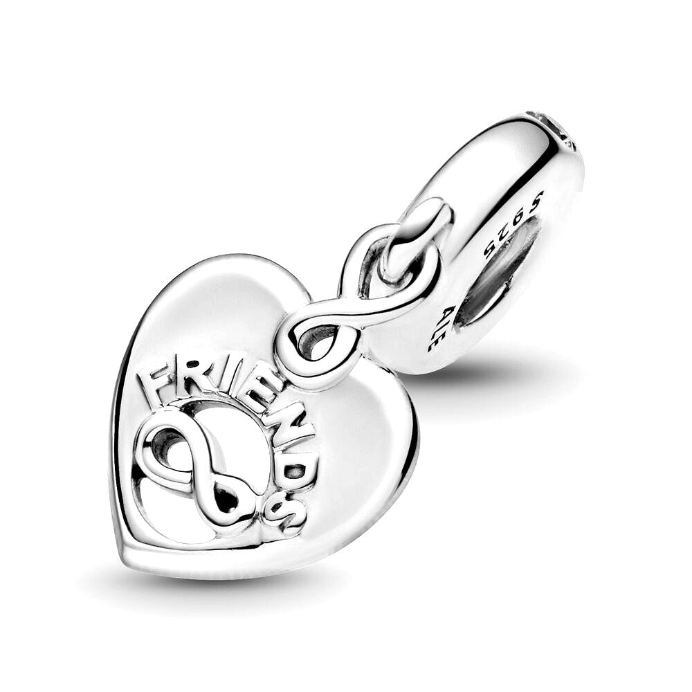 Pandora Friends Forever Heart Dangle Charm zilver - 799294C01