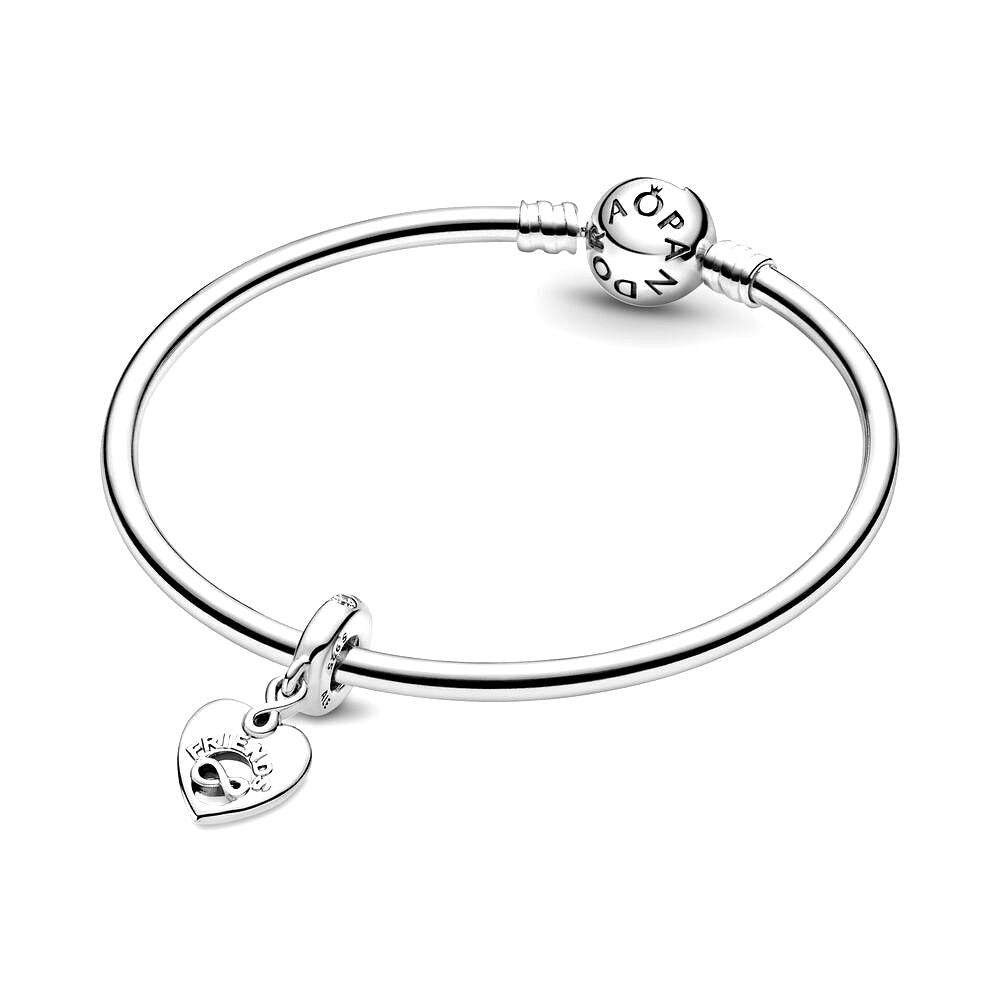 Pandora Friends Forever Heart Dangle Charm zilver - 799294C01