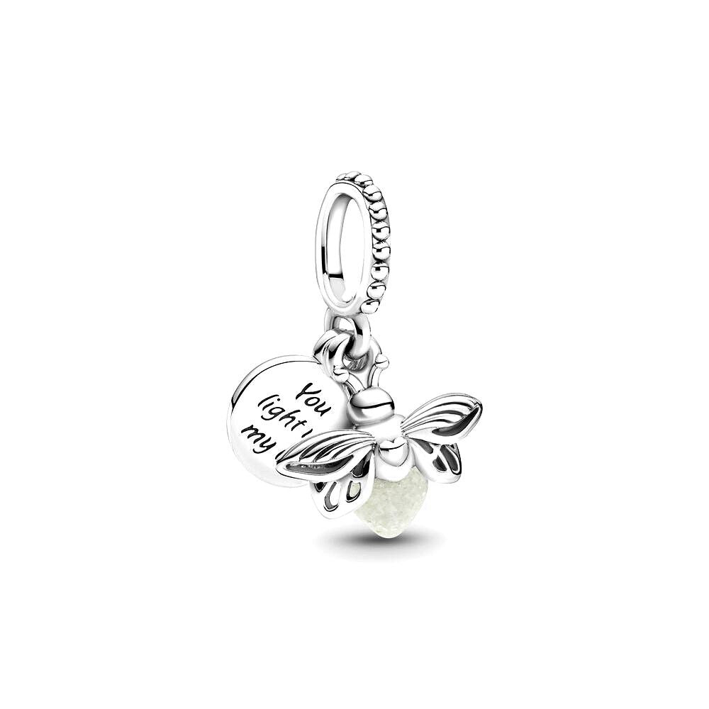Pandora Glow-in-the-dark Firefly Dangle Charm zilver - 799352C01