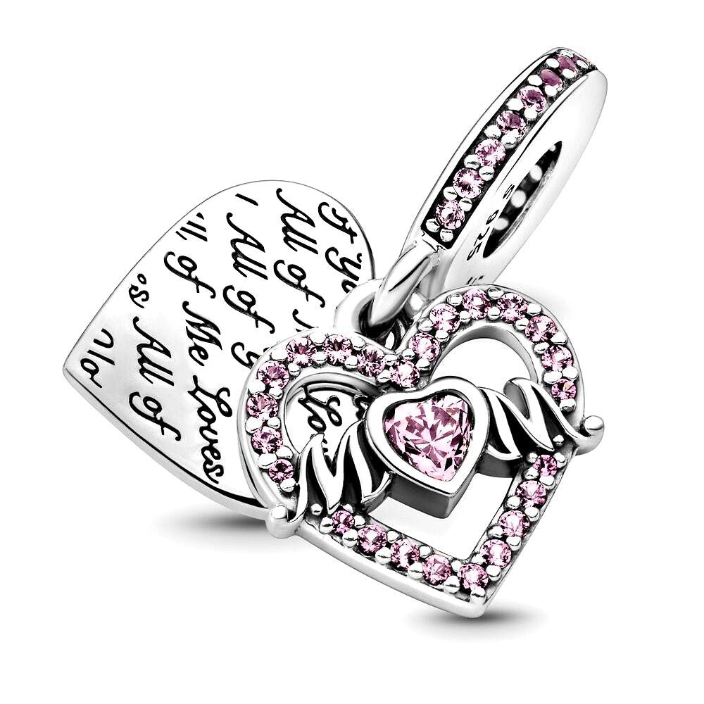 Pandora Heart & Mum Dangle Charm zilver - 799402C01