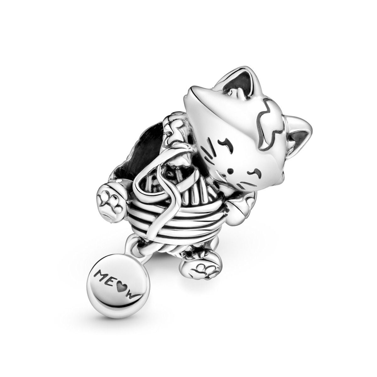 Pandora Kitten & Bol Wol Bedel zilver - 799535C00