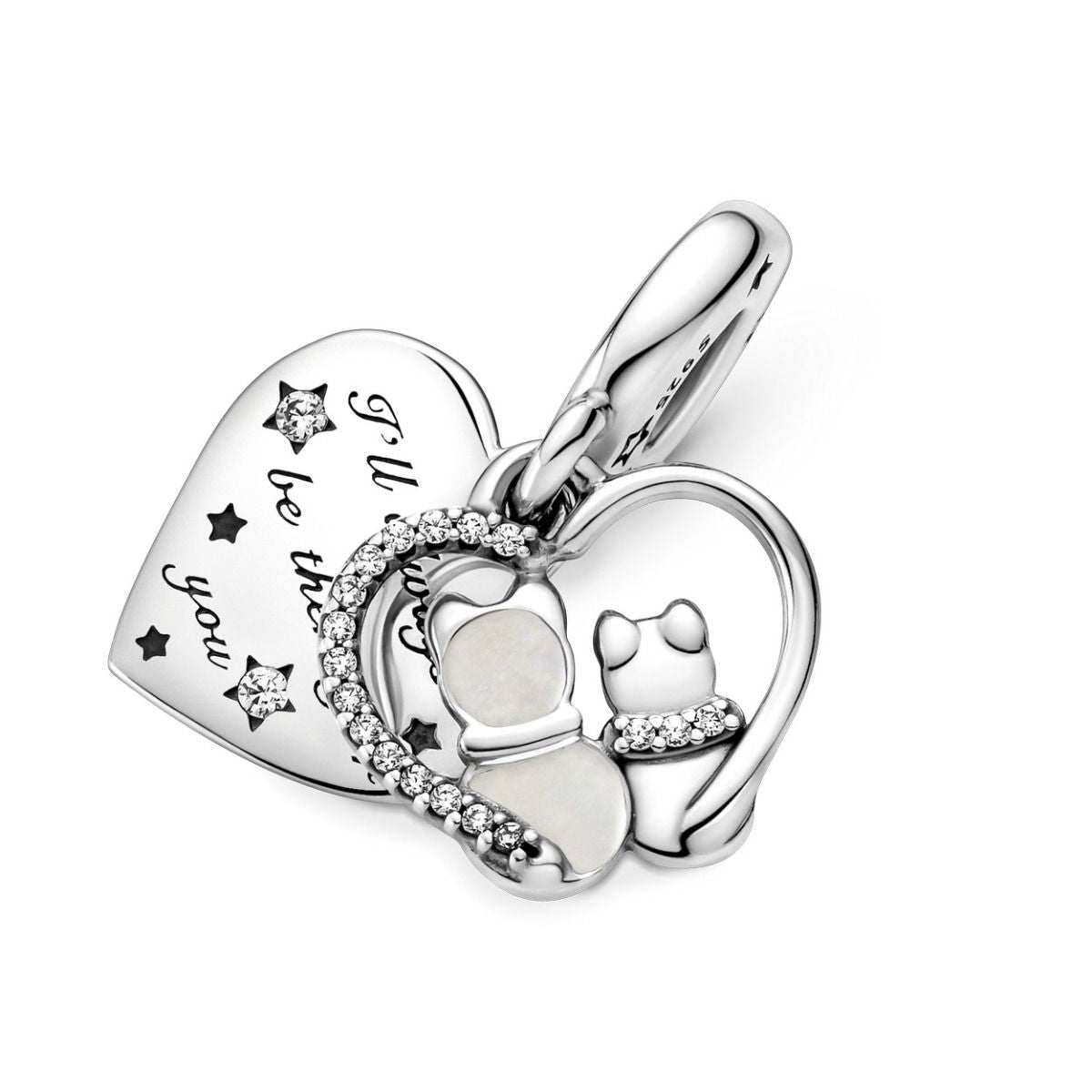 Pandora Katten & Harten Hangende Bedel zilver - 799546C01