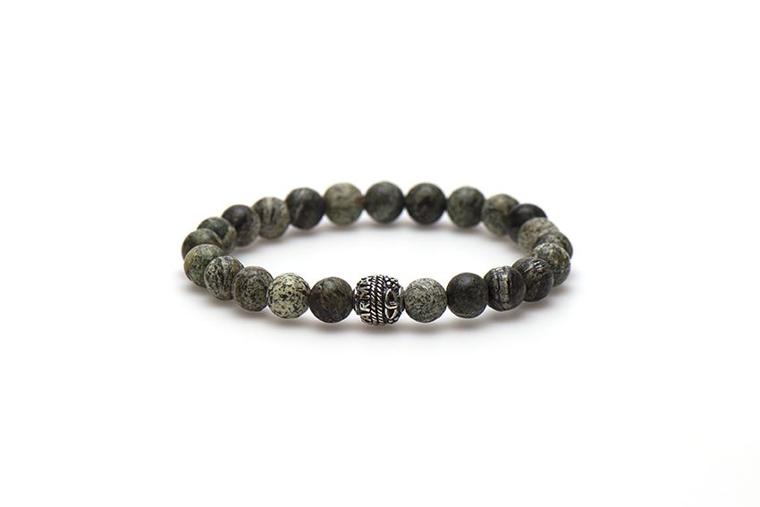 Karma Alligator Matt Bead Armband - 86676